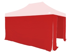 Bches latrales 160g/m Polyester Oxford 4 cts 3x4,5M Rouge