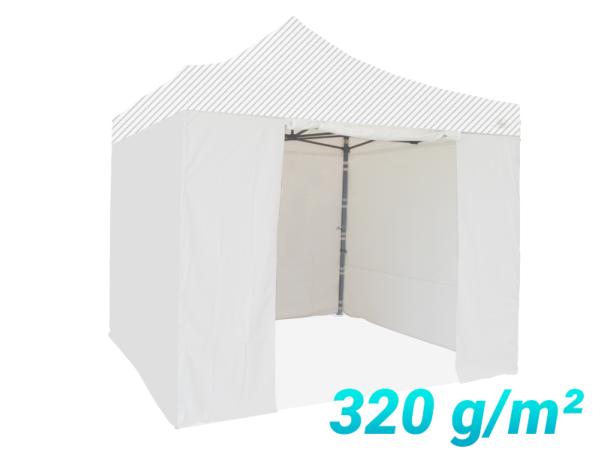 Pack Latéral 4 cotés 4x4m 320g/m² | 1 porte/3 pleines