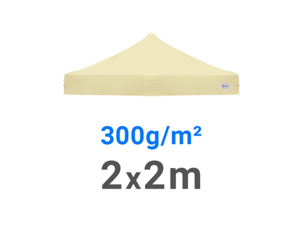 Bache de toit pour barnum pliant 2x2m Beige, toile 2x2 tente