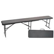 Banc pliant valise 180cm Gris foncé