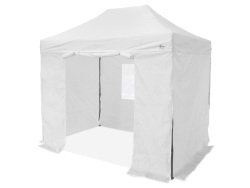 Barnum pliant 30mm - 2x3m + Pack bâches latérales BLANC