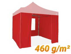 Pack Latéral 4 côtés 3x3m 460g/m² 1 Porte + 1 Fenêtre + 2 Pleins (ignifugé M2 pour le Blanc)