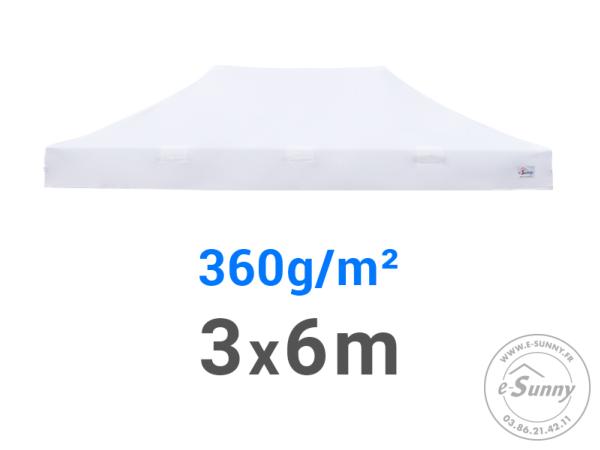 Bâche de toit 360g/m² rechange pour barnum pliant 3x6m