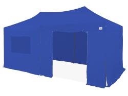 Barnum pliant 30mm - 3x6m + Pack bâches latérales Bleu