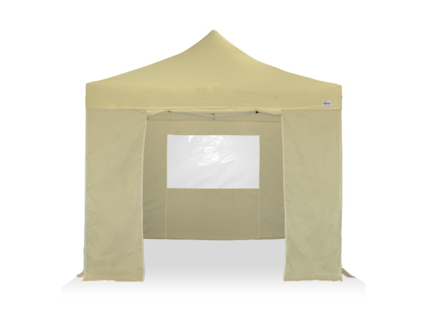 Barnum pliant 30mm - 3x3m + Pack bâches latérales Beige