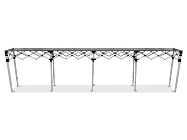 Table Comptoir Pliant Plateau Acier 4m X 70cm