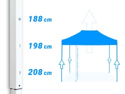 Barnum pliant Acier 30 mm - 3x6m Blanc