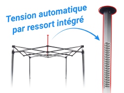 Barnum pliant Acier 32mm 3X3M + Pack Latéral avec fermeture