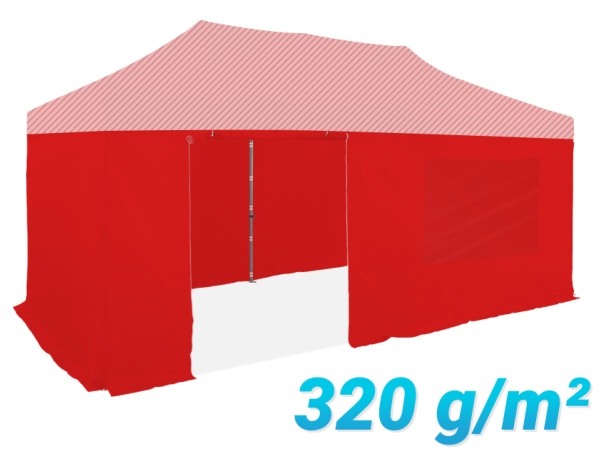 Pack Latéral 4 côtés 3x6m 320g/m² Rouge