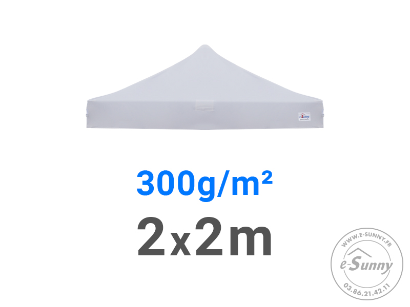 Bâche de toit 300g/m² rechange pour barnum pliant 2x2m