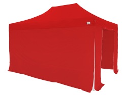 Barnum pliant 30mm - 3x4.5m + Pack bâches latérales Rouge