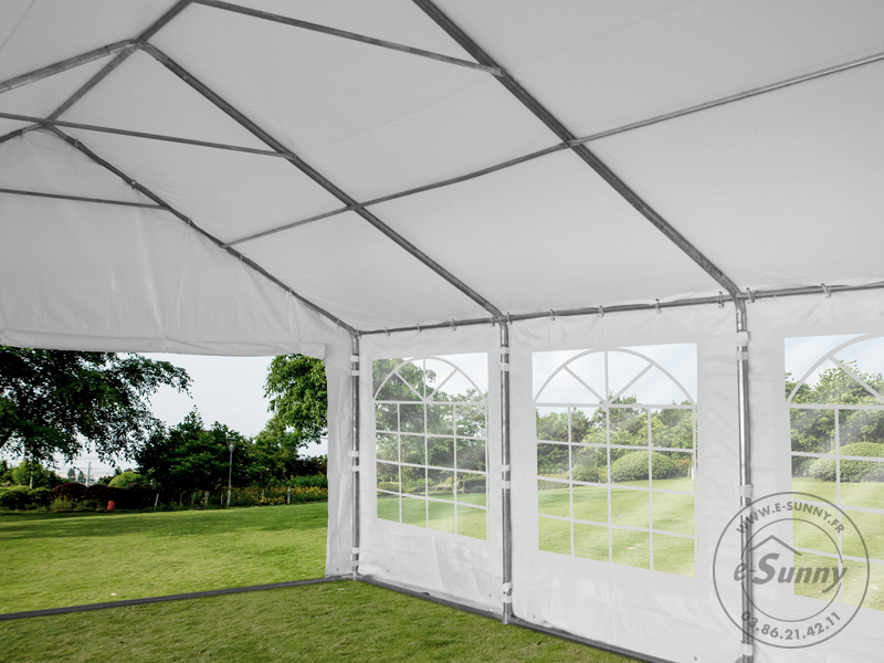 Toit de tente de réception 5x10 m Blanc 450 g/m²