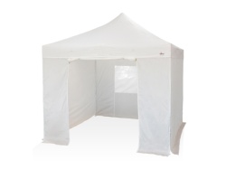 Barnum pliant 3x3m Blanc + Pack 4 bâches latérales
