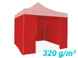 Pack Latéral 4 cotés 3x3m 320g/m² | 3 pleines + 1 porte 