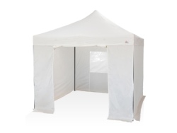 Barnum pliant 30mm - 2x2m + Pack bâches latérales BLANC