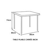 Table Pliable Carrée 86cm