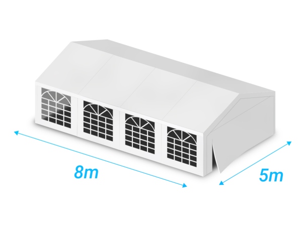 Tente de Réception PVC Premium+ Tube 50mm 5x8m