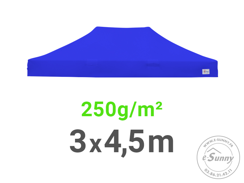 Bâche de toit 250g/m² rechange pour barnum pliant 3x4.5m