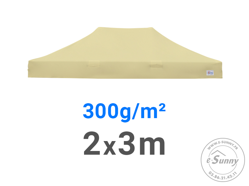 Bâche de toit 300g/m² rechange pour barnum pliant 2x3m