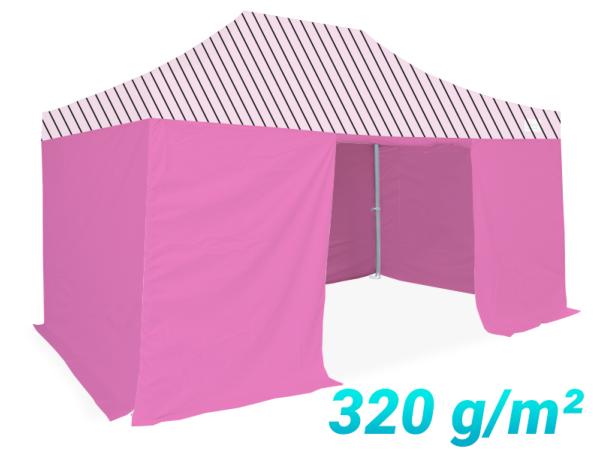 Pack Latéral 4 cotés 3x4.5m 320g/m² | 3 pleines + 1 porte 