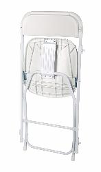 Chaise pliante blanche Harmonie M2 - lot de 6 pièces