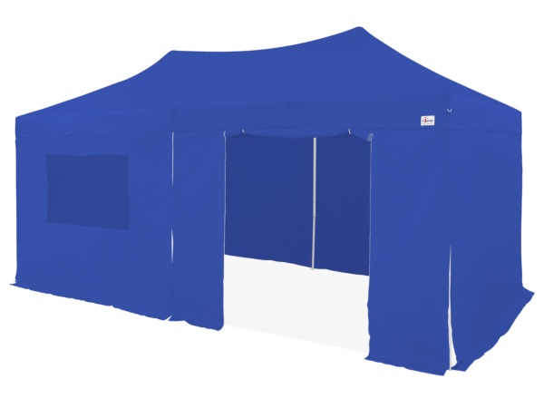 Barnum pliant Acier 30mm - 3x6m avec Pack bâches latérales