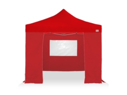 Barnum pliant 30mm - 3x3m + Pack bâches latérales Rouge