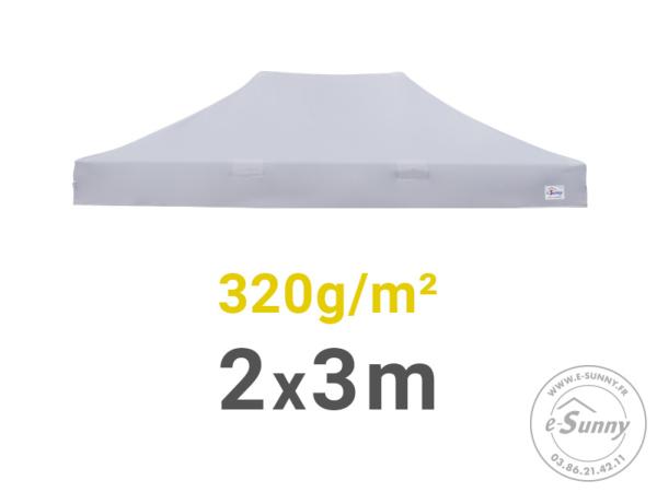 Bâche de toit 320g/m² rechange pour barnum pliant 2x3m