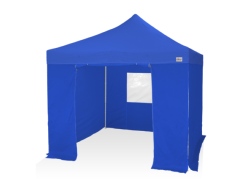 Barnum pliant 30mm - 3x3m + Pack bâches latérales Bleu