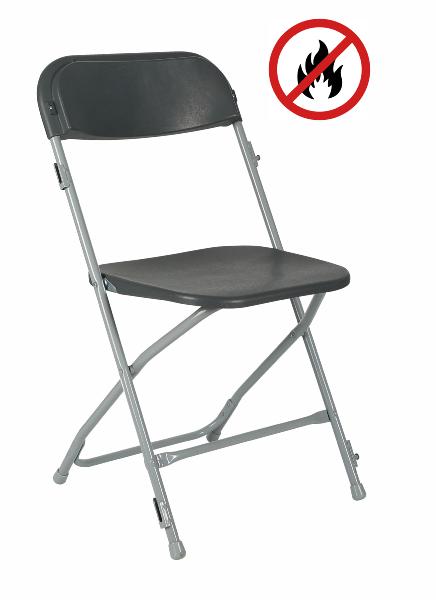 Chaise pliante grise Harmonie M2 - lot de 6 pièces