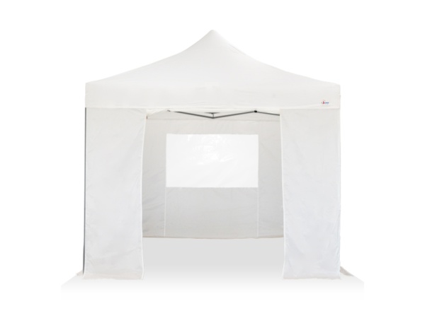 Barnum pliant 30mm - 2x2m + Pack bâches latérales BLANC