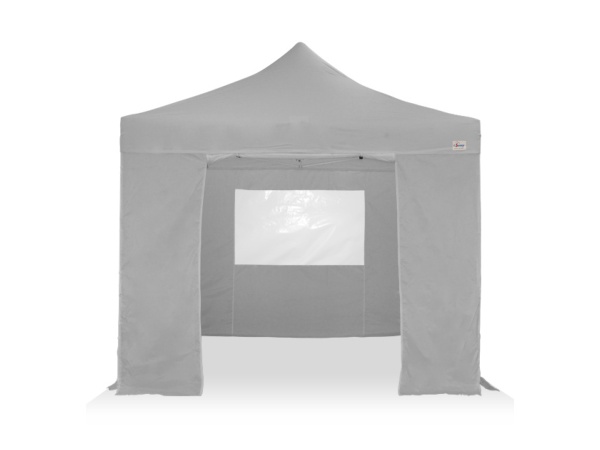 Barnum pliant 30mm - 3x3m + Pack bâches latérales Gris