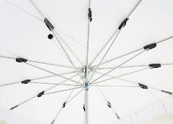 Parasol de marché télescopique 2.5 x 3M Blanc