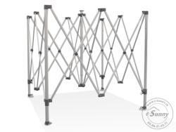 TENTE PLIANTE 4X4M ALU 45MM + Pack latéral 1 Porte / 3 Pleines