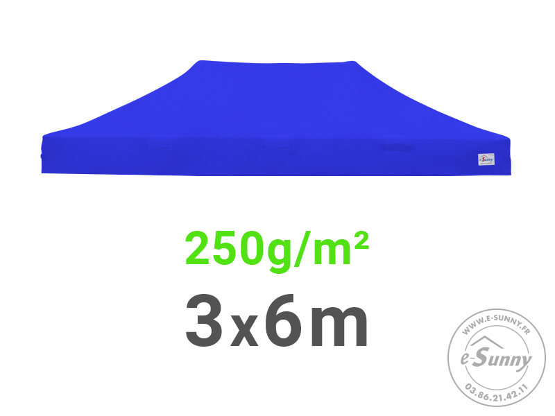 Bâche de toit 250g/m² rechange pour barnum pliant 3x6m