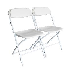 Chaise pliante blanche Harmonie M2 - lot de 6 pièces