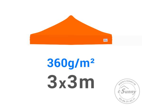 Bâche de toit 360g/m² rechange pour Barnum pliant 3x3m