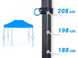 Barnum Pliant Acier 40mm - 3x6M + Pack Latéral avec fermeture