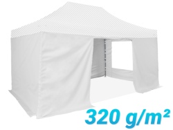 Pack Latéral 4 cotés 3x4.5m 320g/m² | 1 Porte/1 Fenêtre/2 Pleines 