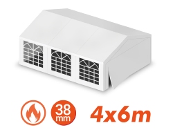 Tente de Rception 4x6m - PVC 480g/m - Tube 38mm Acier Galvanis