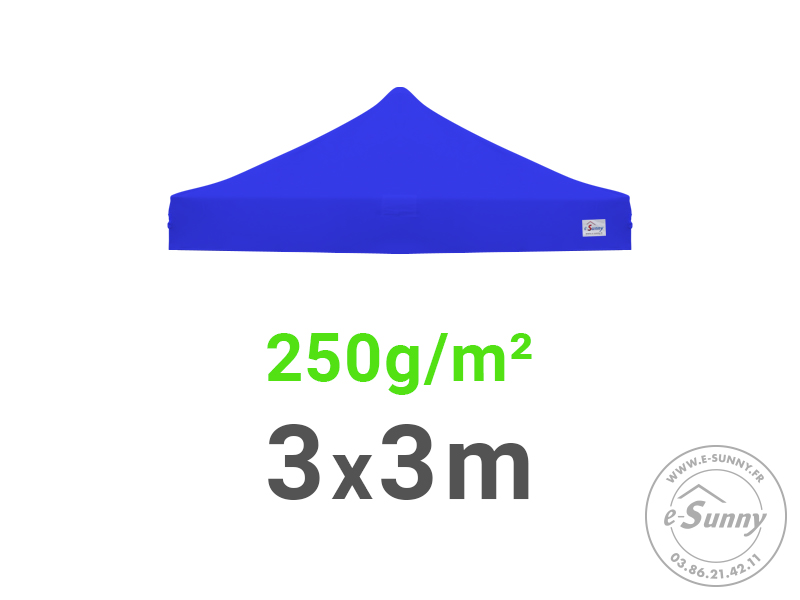 Bâche de toit 250g/m² rechange pour barnum pliant 3x3m