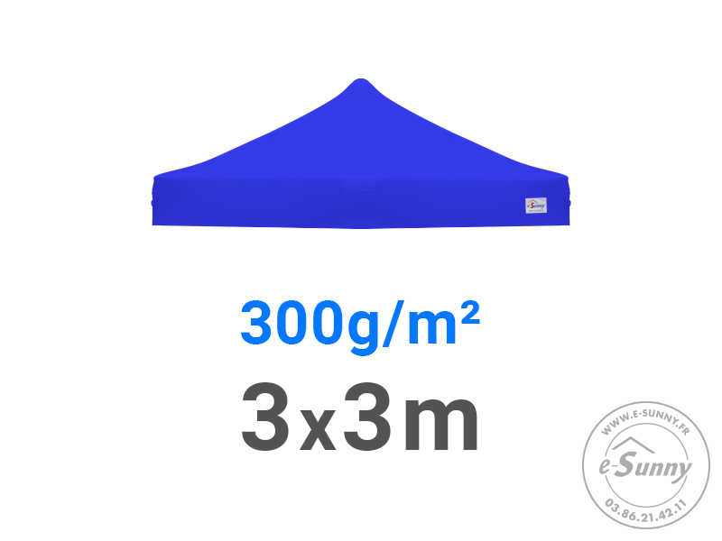 Bâche de toit 300g/m² rechange pour barnum pliant 3x3m