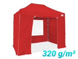 Tente Pliante Aluminium 45mm - Toit 320g/m² 2X3M + Pack bâches latérales