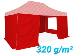Pack Latéral 4 cotés 3x4.5m 320g/m² | 1 Porte/1 Fenêtre/2 Pleines 