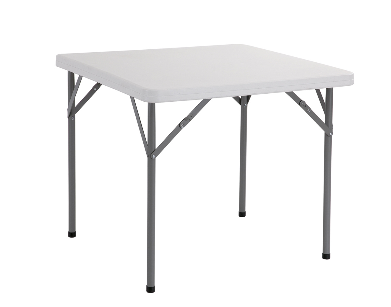 Table carrée pliante Blanche 61x61xH73cm Résine Camping Jardin