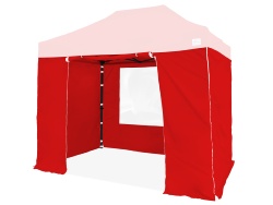 Pack 4 bâches latérales 250g/m² PVC enduit 2x3m Rouge