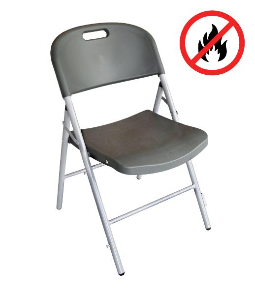 Chaise pliante gris Oliva M2 - lot de 6 pièces