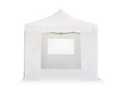 Barnum pliant 30mm - 2x2m + Pack bâches latérales BLANC