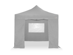 Barnum pliant 30mm - 2x2m + Pack bâches latérales GRIS