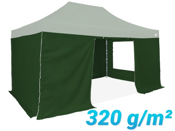 Pack Latéral 4 cotés 3x4.5m 320g/m² | 1 Porte/1 Fenêtre/2 Pleines 